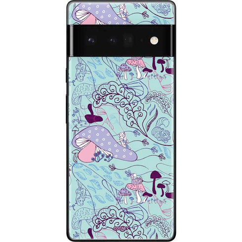 Disney Alice in Wonderland (animated) Mushrooms Print Pattern Google Pixel 6 Pro Skin
